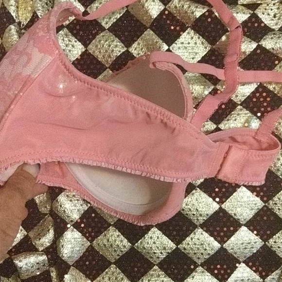 JESSICA SIMPSON Flirty Sexy Bra Pink Floral Lace - Picture 11 of 15